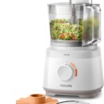 Philips Cucina HR7310/00 Robot da Cucina Multifunzione con Oltre 16 Funzioni, Disco 2-in-1 in Acciaio Inox, 700 W, 2.1 Litri, Bianco