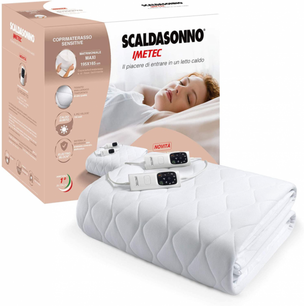 Scaldasonno Matrimoniale Imetec Adapto 195x165 Trapuntato Anallergico 16729A