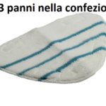 KIT 3 PANNI DI RICAMBIO PER SCOPA A VAPORE ARIETE "VAPORETTO STEAM MOP 4164" ORIGINALI